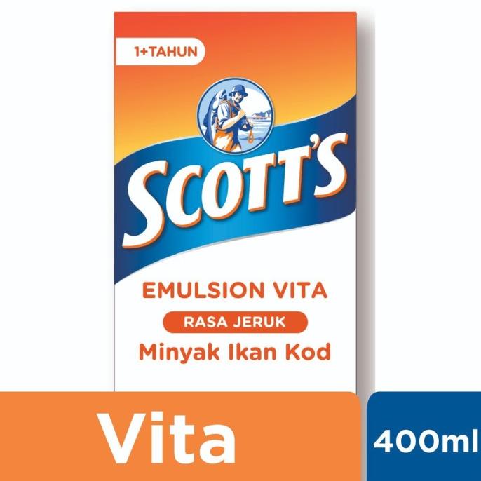 

Scotts Emulsion Vita Rasa Jeruk dengan Vitamin A & D+ Kalsium 400ml
