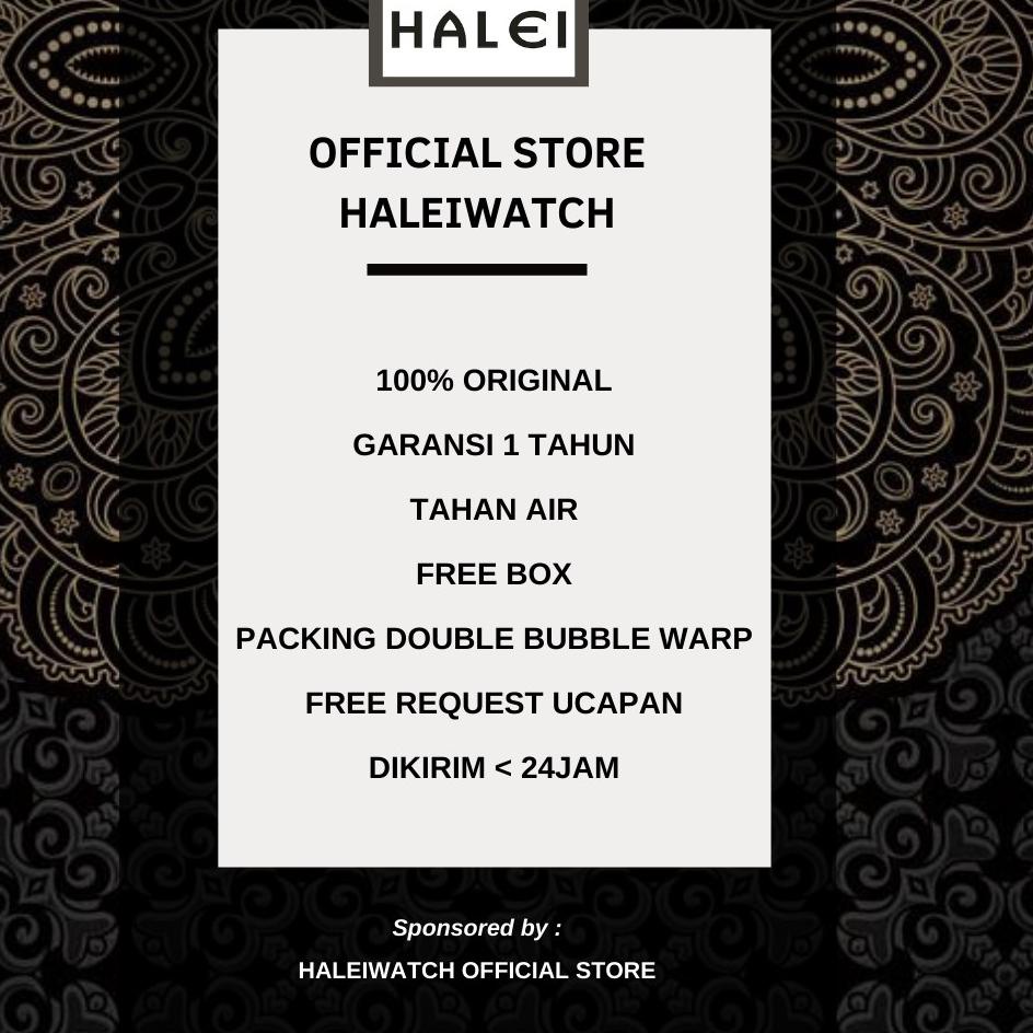 Terbaik Jam Tangan Wanita Halei Original Tali Kulit 436L Ukuran Kecil Tahan Air Bergaransi Resmi 1 T