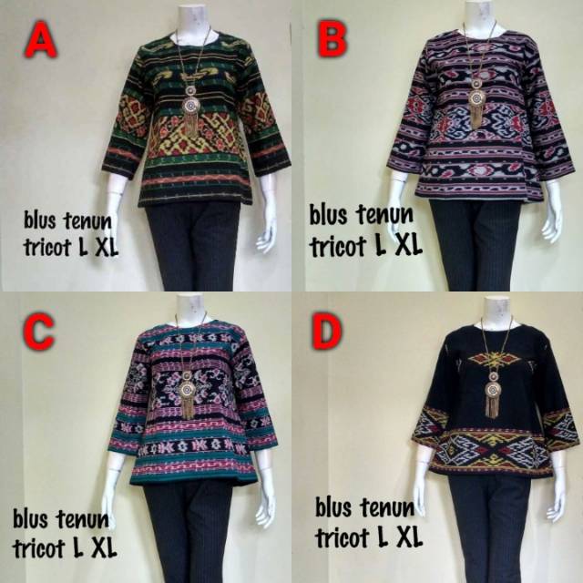 BLOUSE TENUN ETNIK ATASAN MOTIF NTT