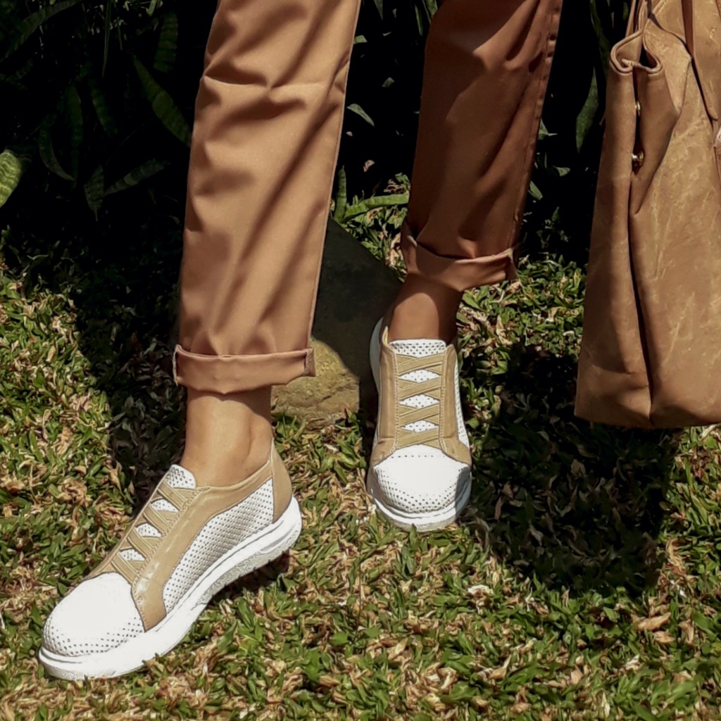 HAZEL MOCCA |FORIND x Favshoes| Sepatu Slop Simpel Casual Jalan Wanita/Cewek/Women Sneakers Footwear