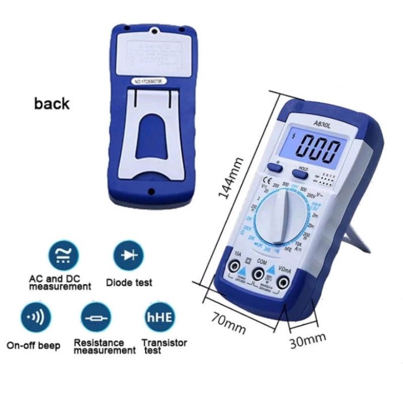 Multimeter Digital/Multitester Digital A83L