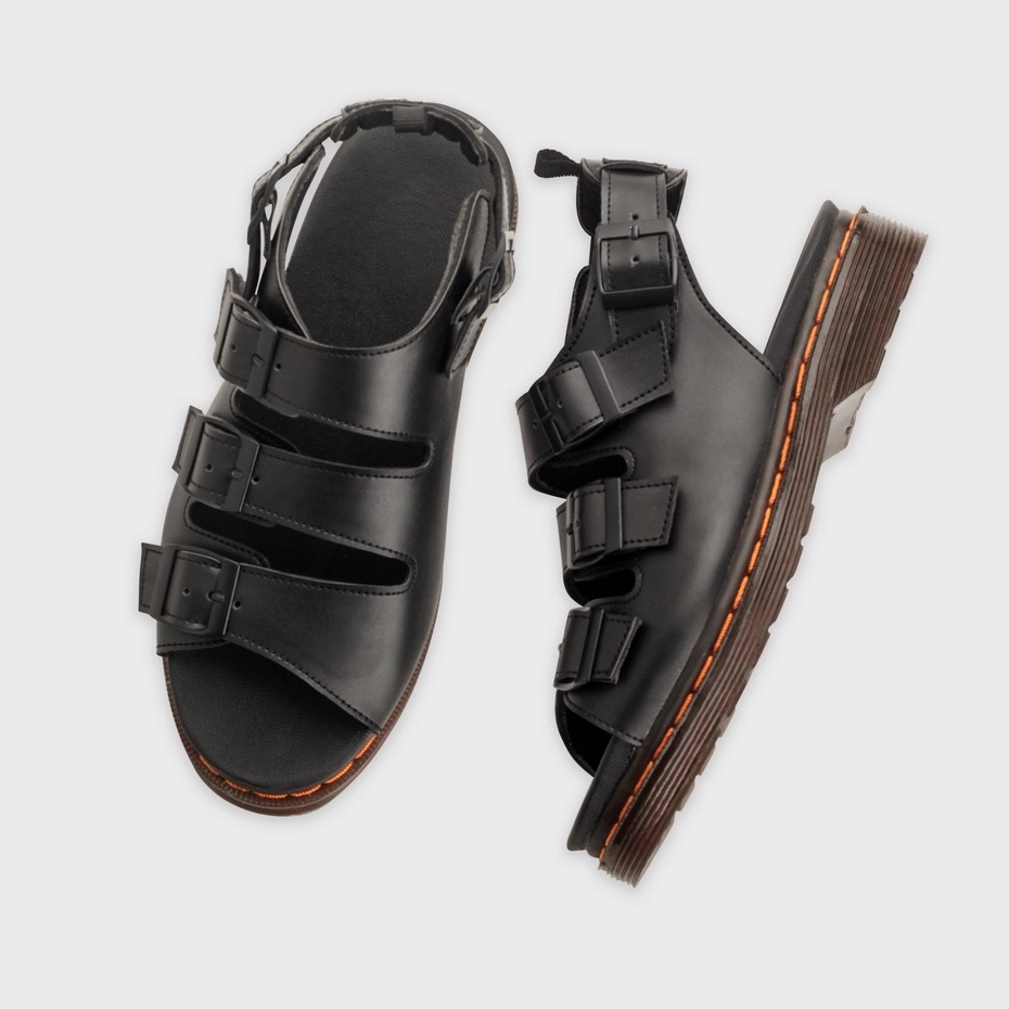 Strap 3 Spectre Noir | Sendal Casual Hitam Original Kasual Chunky Pria Wanita Cowok Cewek Sandal | FORIND x Navara