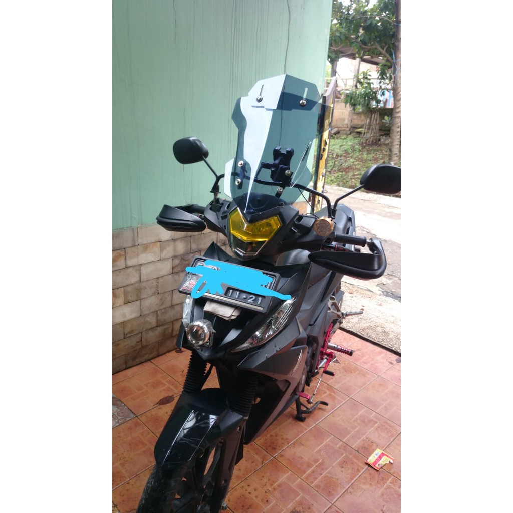 Jual Windshield Visor Motor Honda GTR 150 Touring Plus Ekstension Indonesia Shopee Indonesia