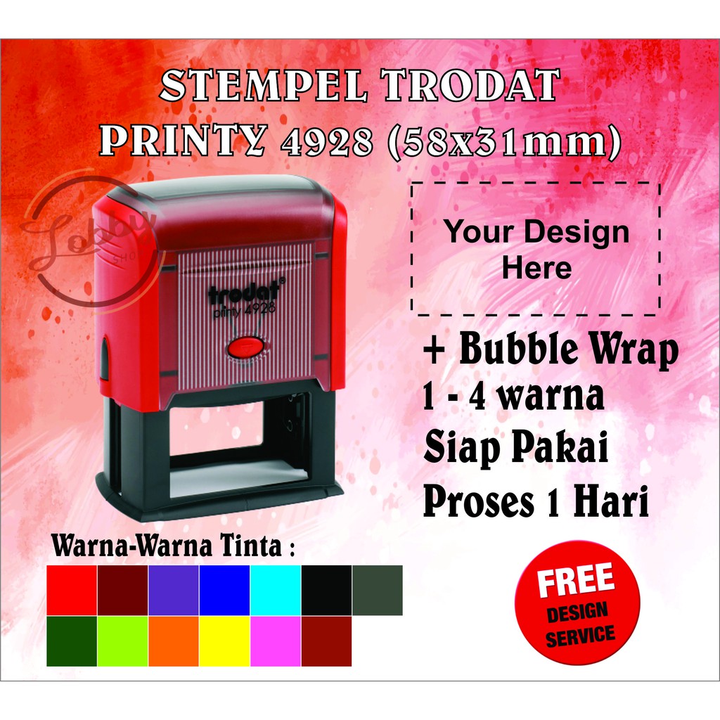 

Stempel Trodat 4928 (58x31mm) Stempel Perusahaan Stempel Toko Stempel 2 - 6 warna | Tanda Tangan