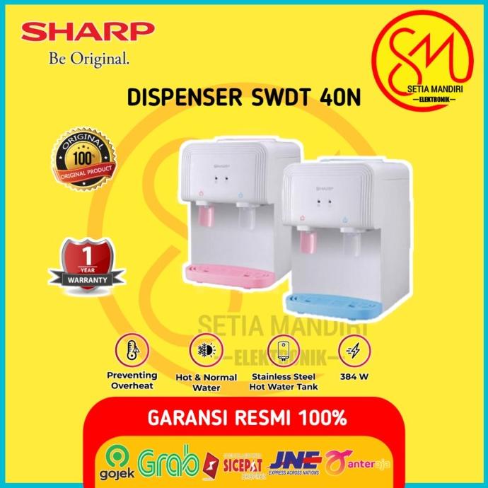 SHARP SWDT40N Dispenser Galon Atas Hot Normal Stainless Tank SWD T40N