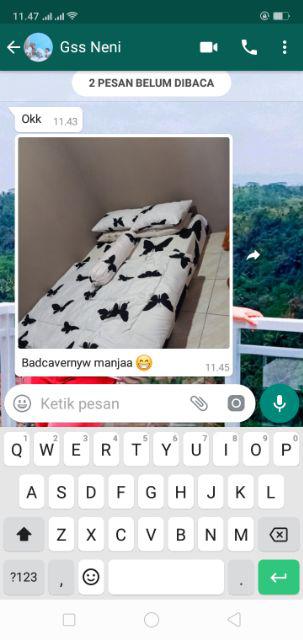 Signature Fata_bed Cover Monokrom Hitam Putih Uk.180x200/160x200