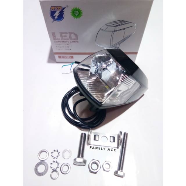 Lampu Tembak RTD LED Dengan USB Charger | Lampu LED Tembak RTD Cree Worklight +  Strobo Flash + USB