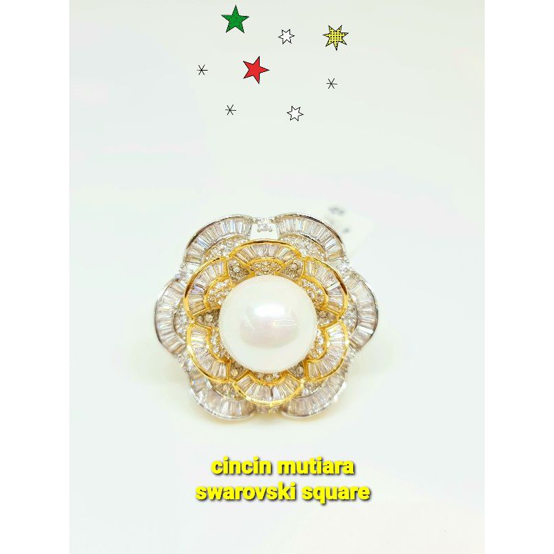 cincin mutiara swarovski,cincin mutiara model baru