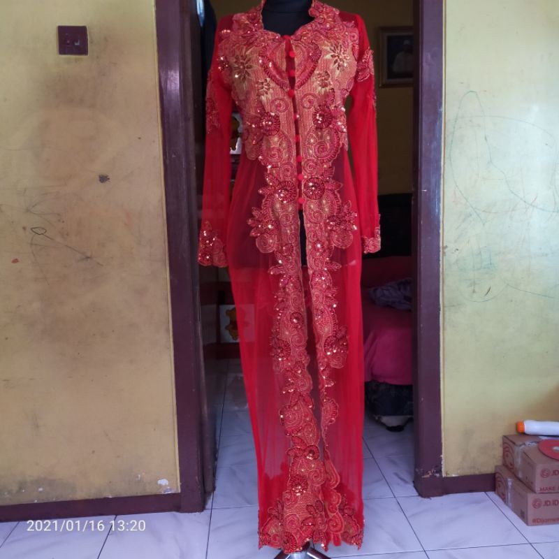 baju kebaya ibu hajat ukuran besar