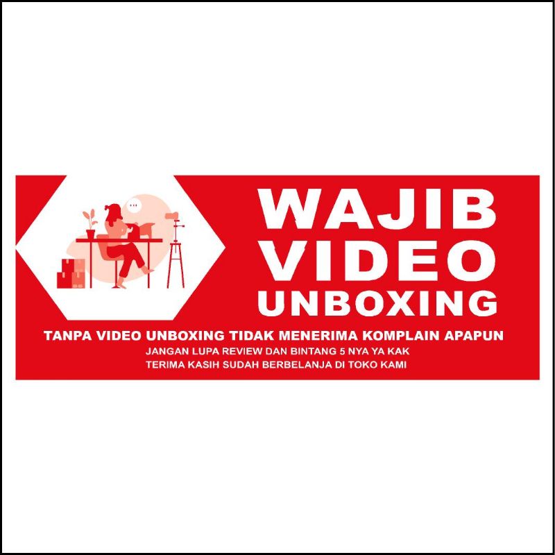

STIKER WAJIB UNBOXING2 QTY 100 PCS WLBEE