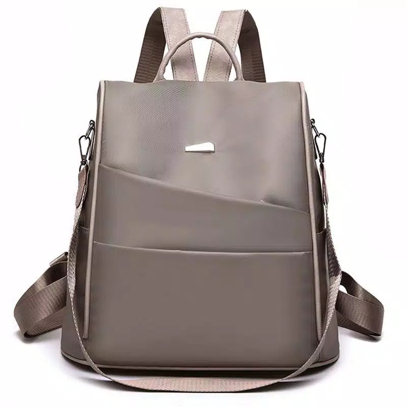 TAS RANSEL PUNGGUNG BACKPACK GEMBLOK NYLON WANITA CEWEK IMPORT BATAM BESAR TRAVEL LIPATAN  JRC8193 J