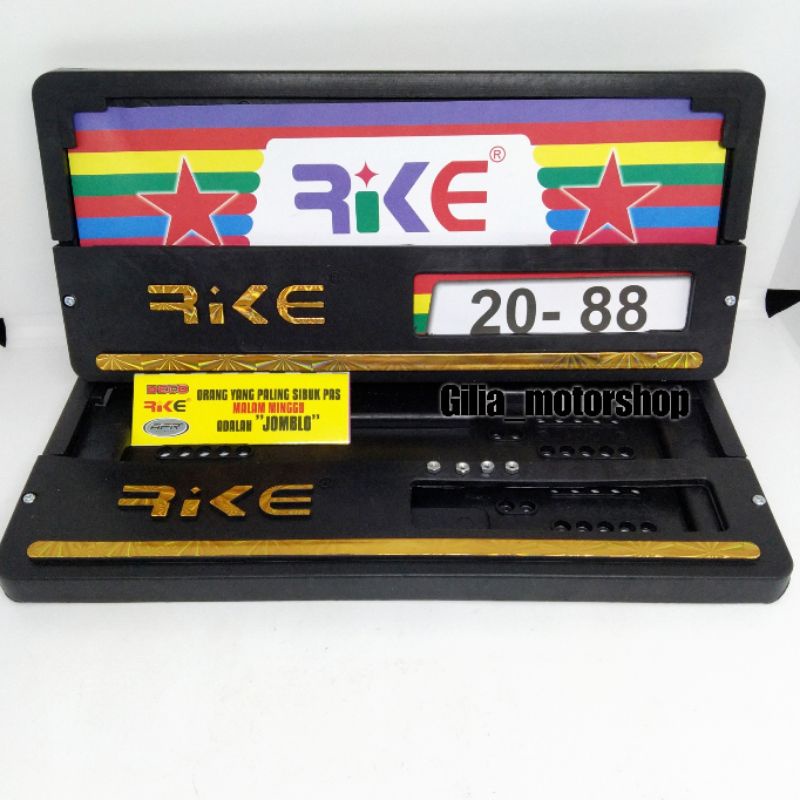 Cover /Tempat plat nomor /Tutup Plat Nomor Rike Bingkai Plat Nomor Black Series Rike list Warna Free Sticker Rike Tutup Plat Nomor Rike Universal