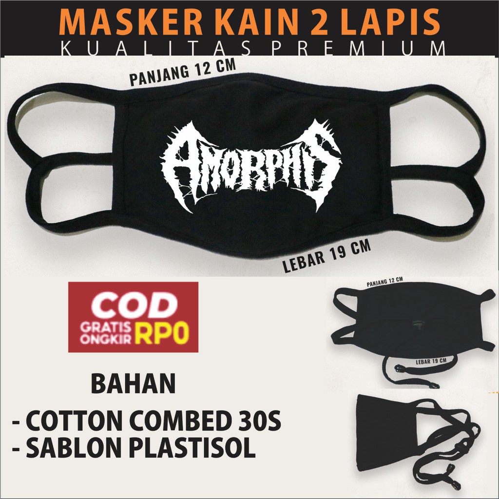 MASKER KAIN 2 LAPIS AMORPHIS, MASKER BAND AMORPHIS