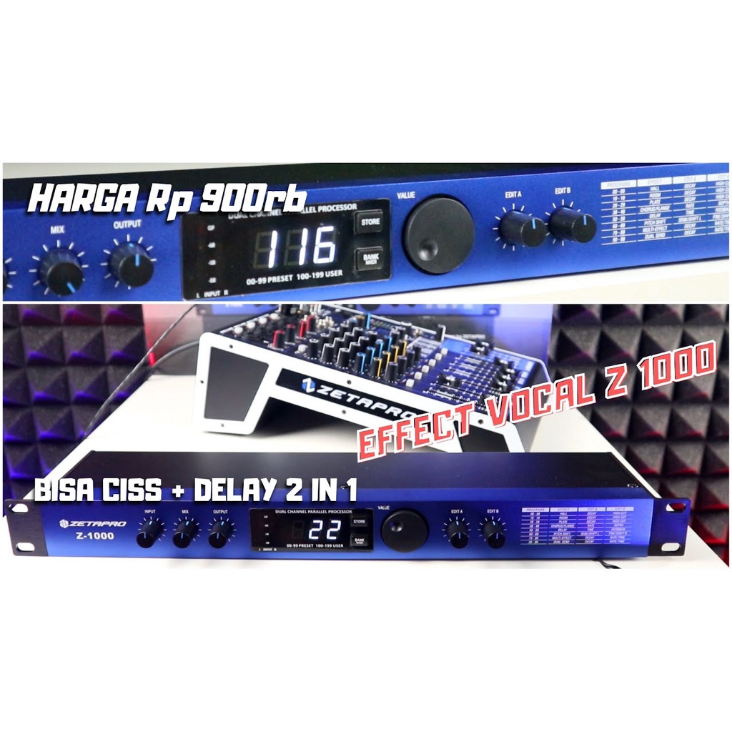 Effect Vocal Zetapro Z-1000 Efek Vokal Alternatif Ashley Reverb 1000 Original