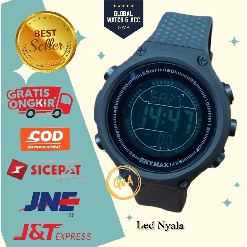 Jam tangan pasangan / couple digital skymax water bisa buat renang