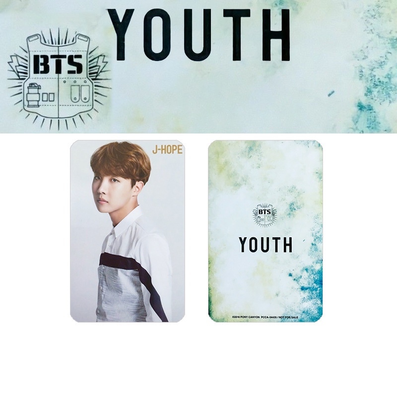 8pcs / set Kartu Lomo Foto BTS Bangtan Boys YOUTH Jepang SUGA JiMin V RM Jin J-Hope Jung Kook