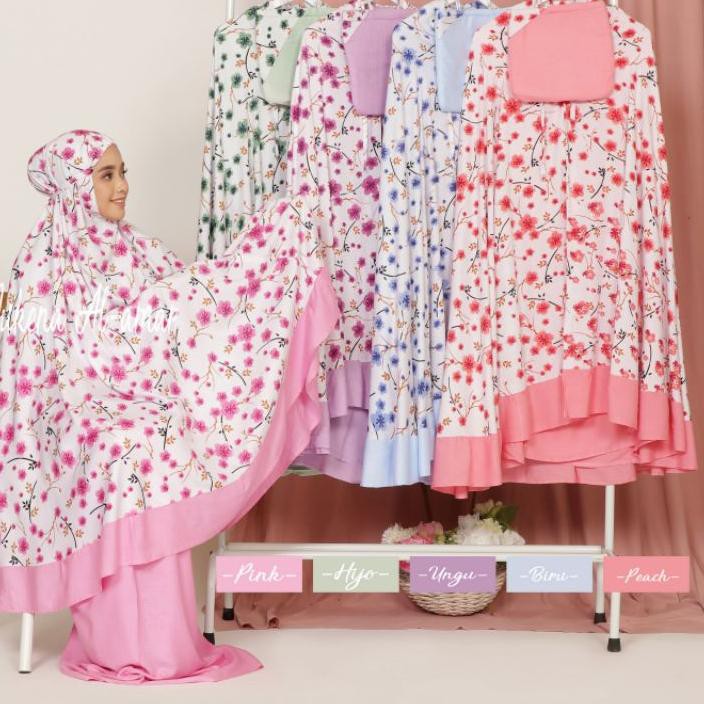 DD6❀ Mukena bali dewasa jumbo katun rayon super murah bahan adem motif bunga Terlaris