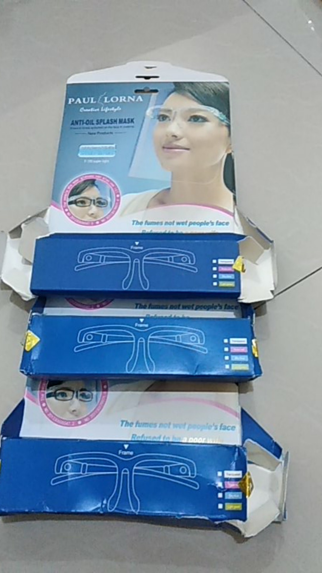 Face Shield Dengan Kemasan Box Paul Lorna