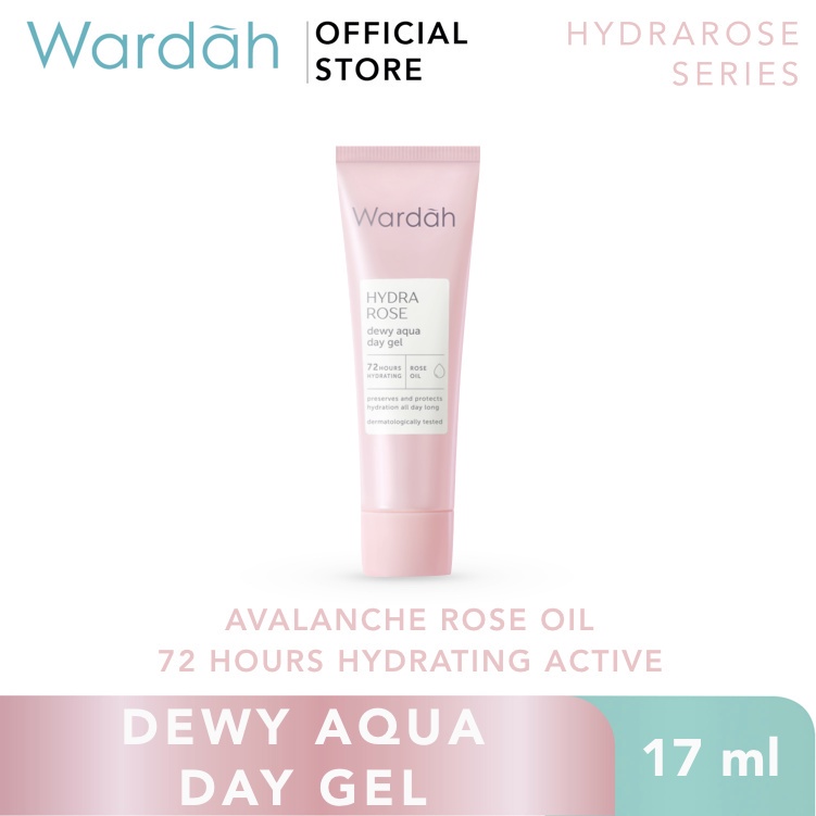 WARDAH Hydra Rose Series Dewy Aqua Day Gel-Moisture Rich Night Gel-Foam Cleanser-Toner (VC)