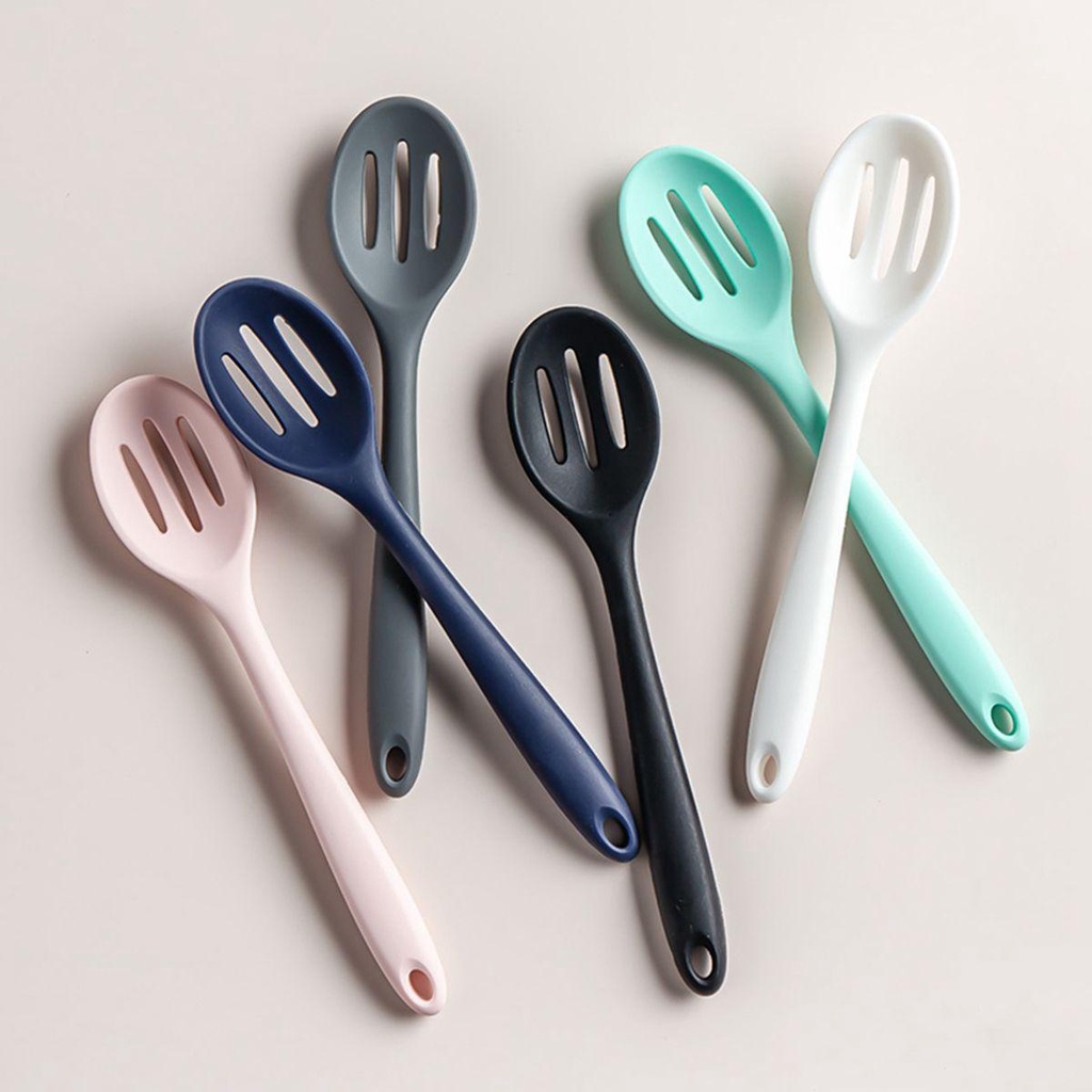 [Elegan] Slotted Spoon Stirring Baking Pencampuran Peralatan Dapur Tahan Panas Anti Lengket