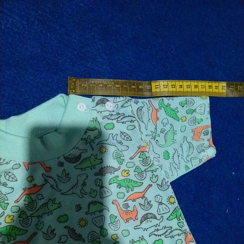 Romper Bayi Pendek Motif Sablon Dino