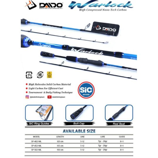 JORAN DAIDO WARLOCK SOLID CARBON JAPAN STYLE 120 135 150 cm