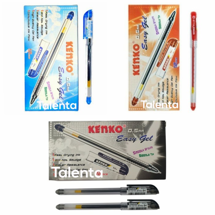 

TULIS-ALAT- PULPEN KENKO EASY GEL - 12 PC - MRH 12PC -ALAT-TULIS.