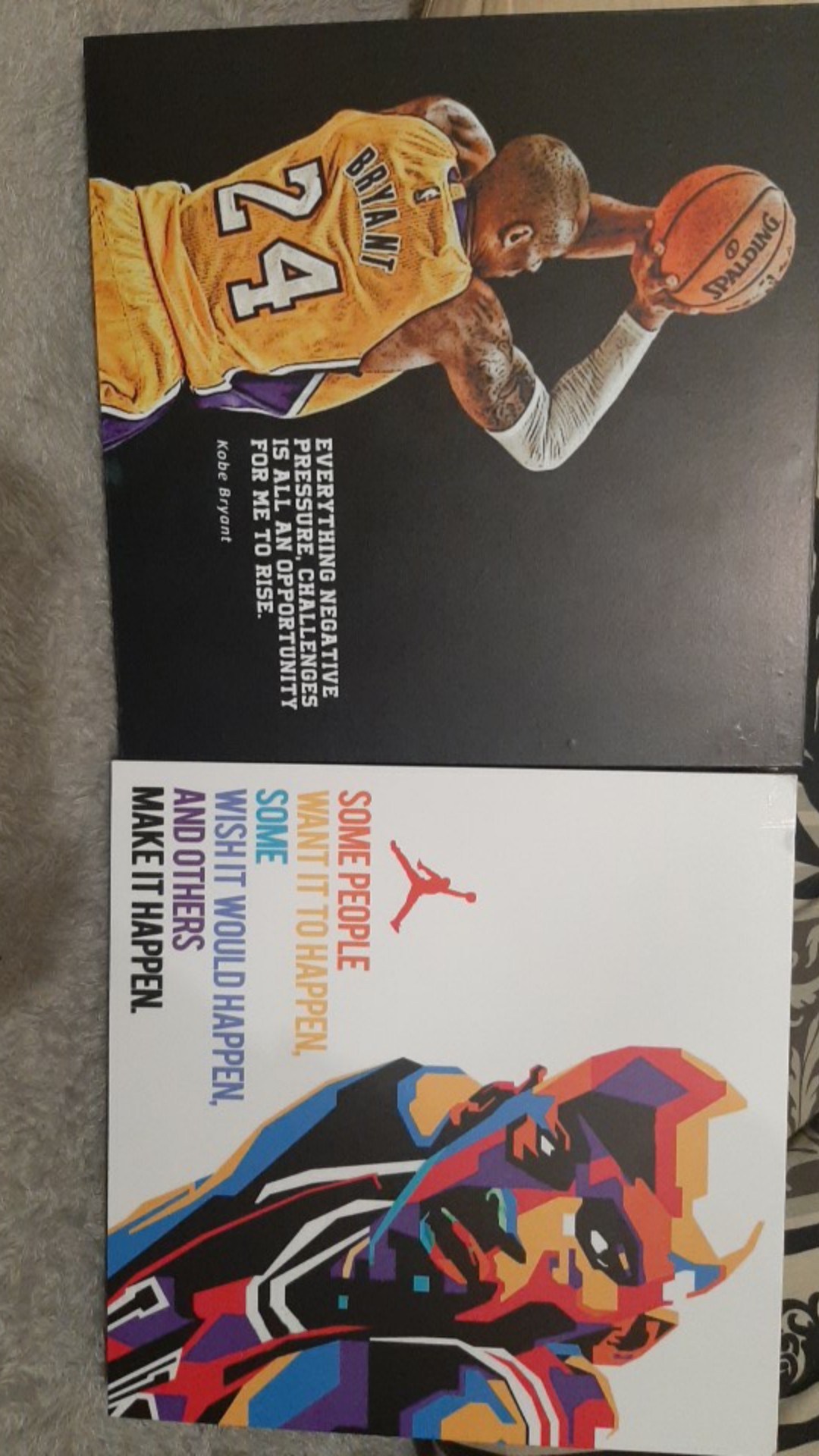 Poster Sign Kayu Basket - Kobe Braynt Black Yellow