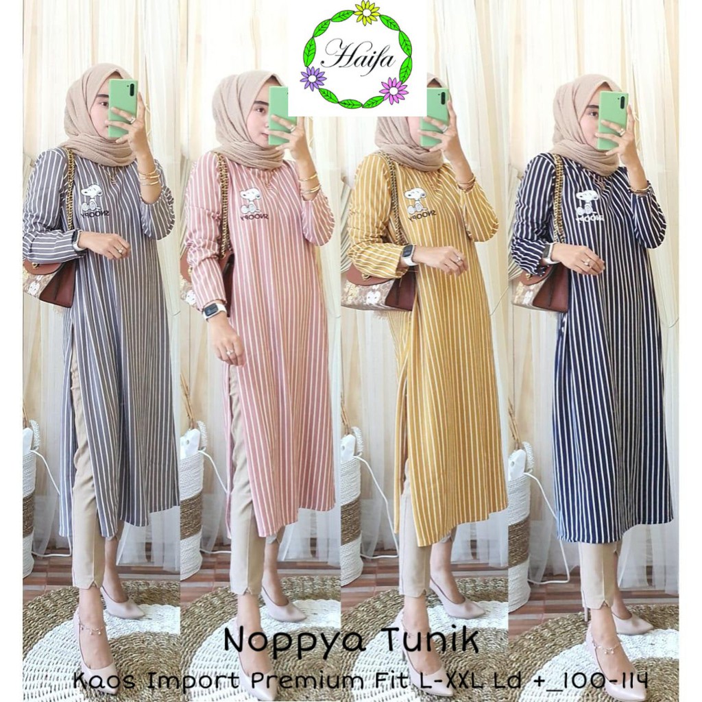 Noppya Tunik  Kaos  Import  Ld 100 114cm Tunik  Kaos  