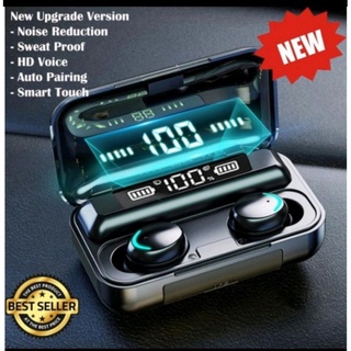 Headset TWS F9 headset bluetooth bisa berfungsi sebagai power bank earphone wireless headset