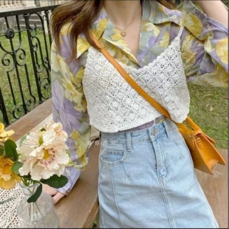 MDLV ~ TANKTOP HALLE RAJUT KOREA VEST RAJUT ROMPI RAJUT BEST SELLER VEST RAJUT MURAH FASHION WANITA