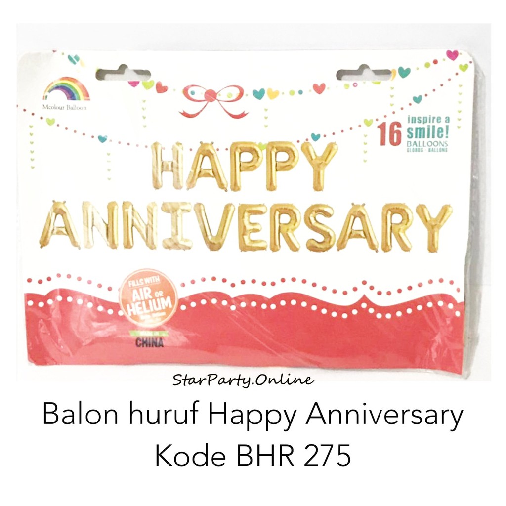 Balon Foil Happy Anniversary /Balon Foil