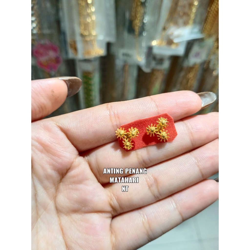 Anting Imitasi Emas Matahari