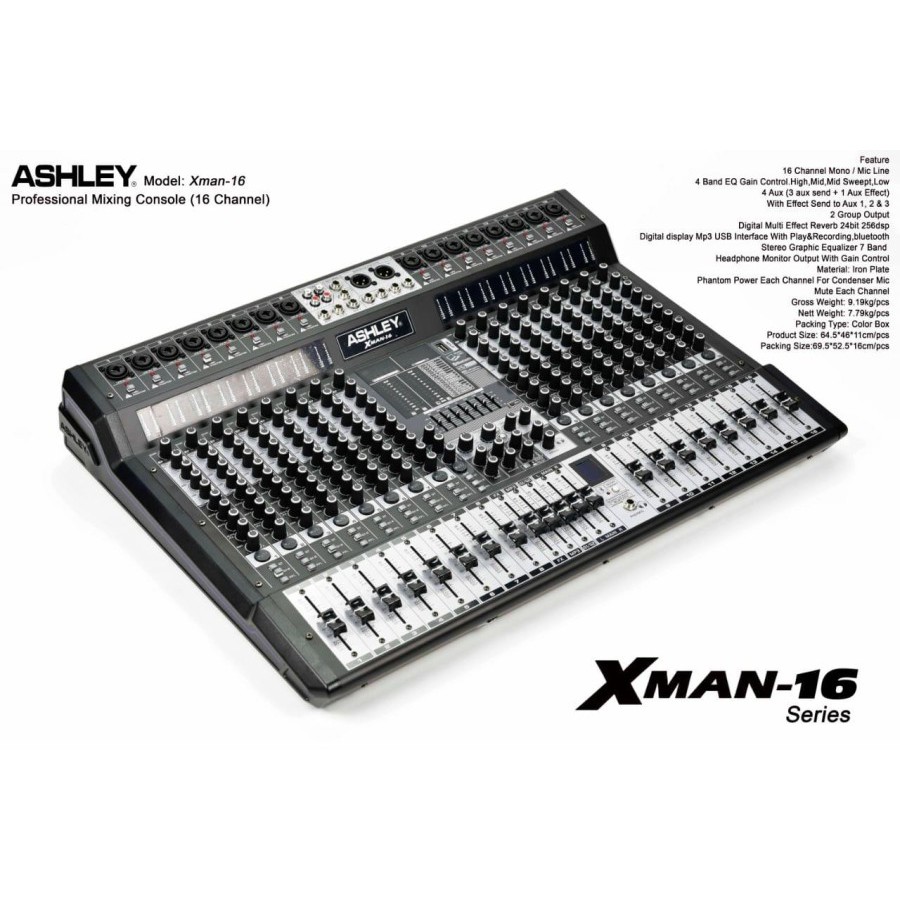 Mixer Ashley XMAN 16 Original XMAN16 Channel terbaik best seller
