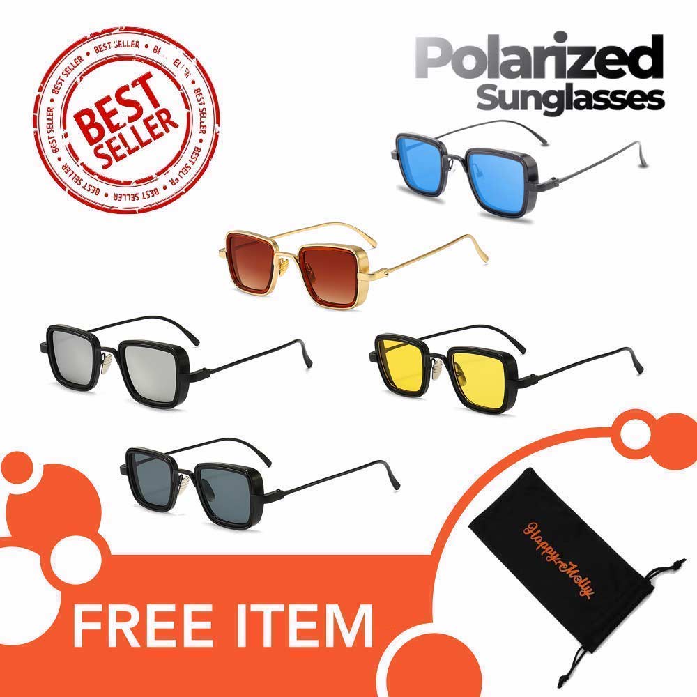 Kacamata Polarized UV400 - Anti Radiasi - Sunglasses Pria &amp; Wanita Korea - HM8106 ( Group ) FREE Sarung