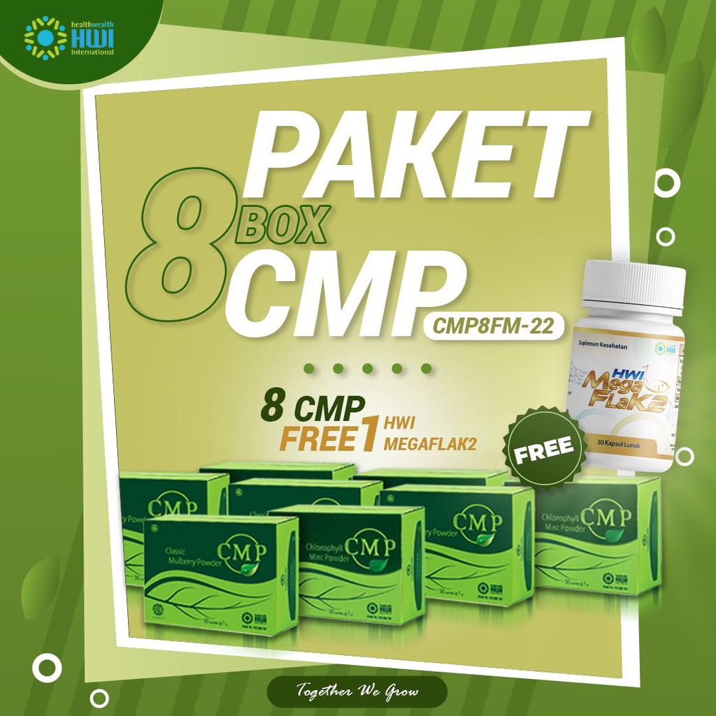 

PAKET 8 BOX CMP RASA MINT Minuman serbuk + MEGA FLAK2