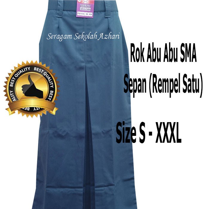 Rok Span SMA Abu Panjang-Rok Span Sekolah SMA-Rok Sekolah SMA- Rok SMA-Seragam Sekolah SMA Perempuan