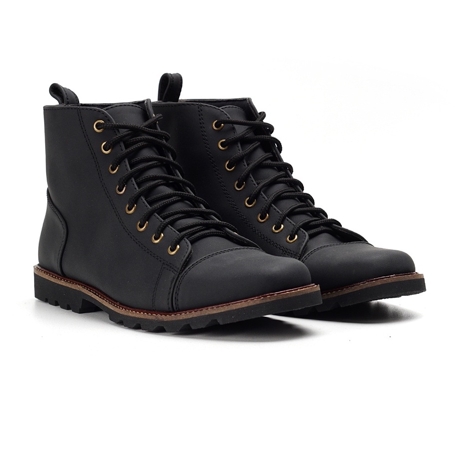 FLEMING BLACK |ManNeedMe x TRAGEN| Sepatu Boots Pria Sepatu Boot ORIGINAL