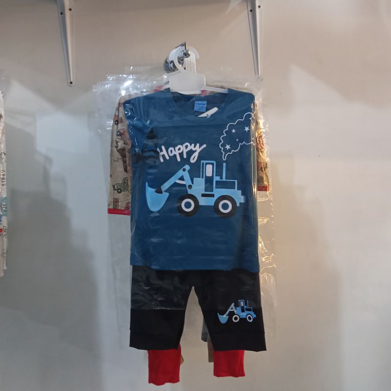 READY Baju Anak Cowok Timmy Kids Happy Setelan. { Wajib Baca Deskripsi }