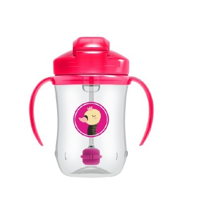 Dr. Brown's Baby's First Straw Cup Botol Minum Pink 270ml
