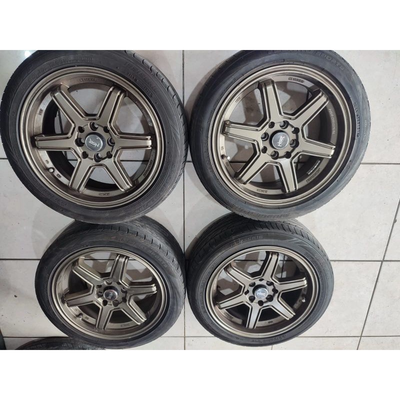velg mobil second racing hsr ring 16 pcd 4 buat brio jazz yaris twincam Avanza Xenia Livina