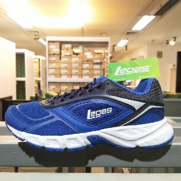 Sepatu Legas Pria Biru Evade 2 La M Running Shoes Cowo Original Murah