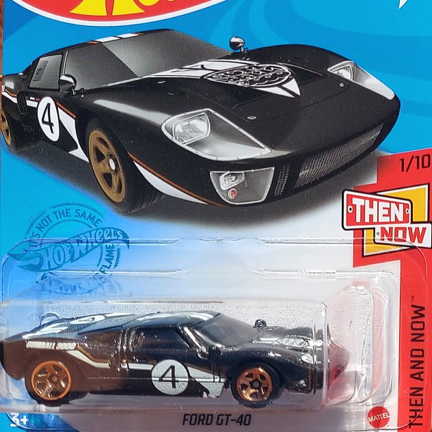 HOTWHEELS FORD GT-40 HITAM 2021 - GUM BALL 3000 SERIES SPORT CAR HW THEN AND NOW ORIGINAL SEGEL SNI