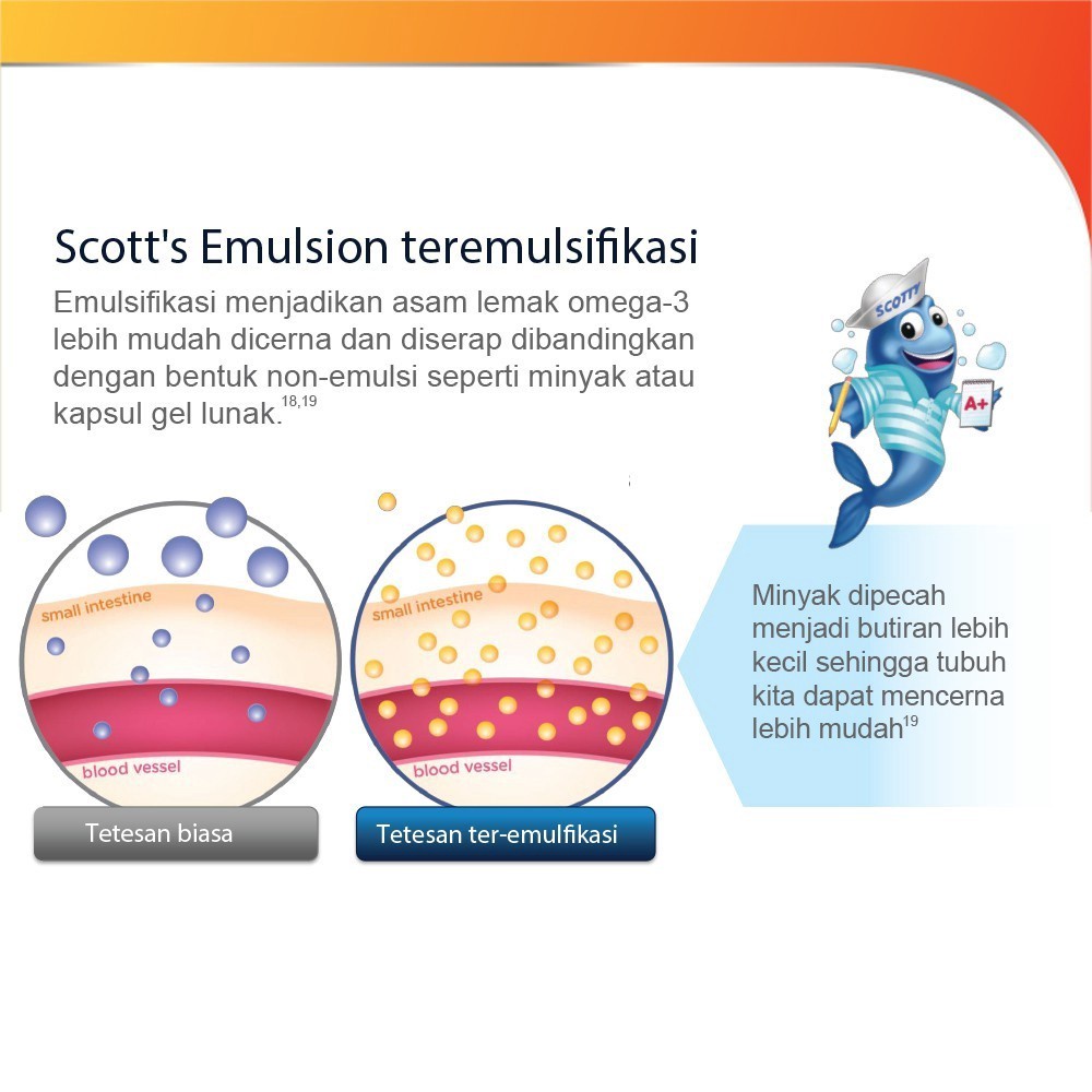 ScottS Emulsion Vita Orange Suplemen Kesehatan Otak Dan Pertumbuhan Anak - 400 Ml