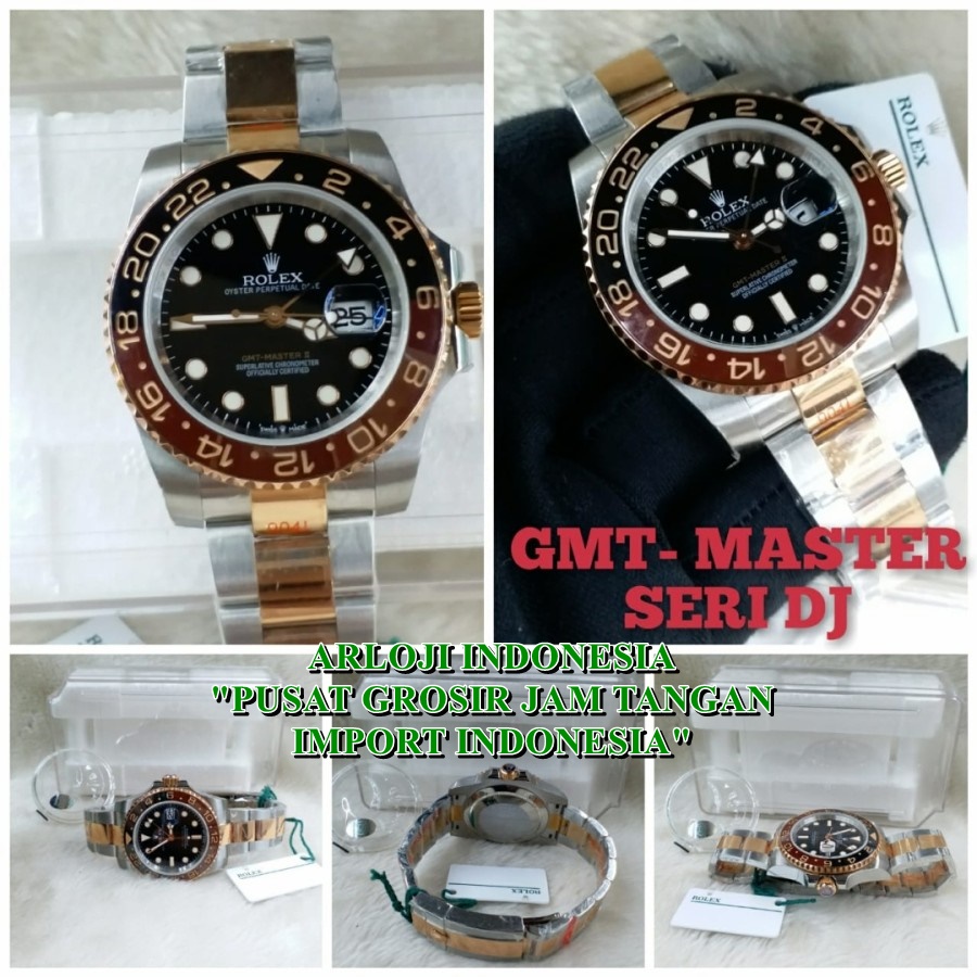 COD Jam Tangan Rolex Rootbeer GMT Master II Two Tone 126711CHNR Clone DJ Factory Jam Tangan Pria Mew