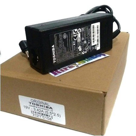 Adaptor Charger Original Laptop Toshiba Satellite 19V-3.42A STD