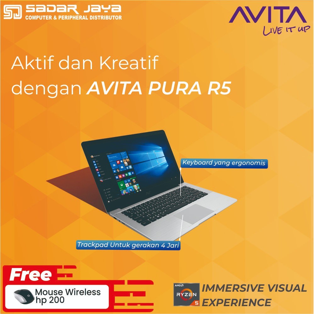 Avita Pura Ryzen 5 - 3500U / 8GB / SSD 512 / 14" Full HD IPS / Win 10