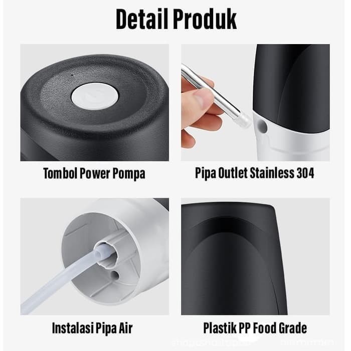 Pompa Galon Elektrik Otomatis Dispenser Air Minum USB Rechargeable