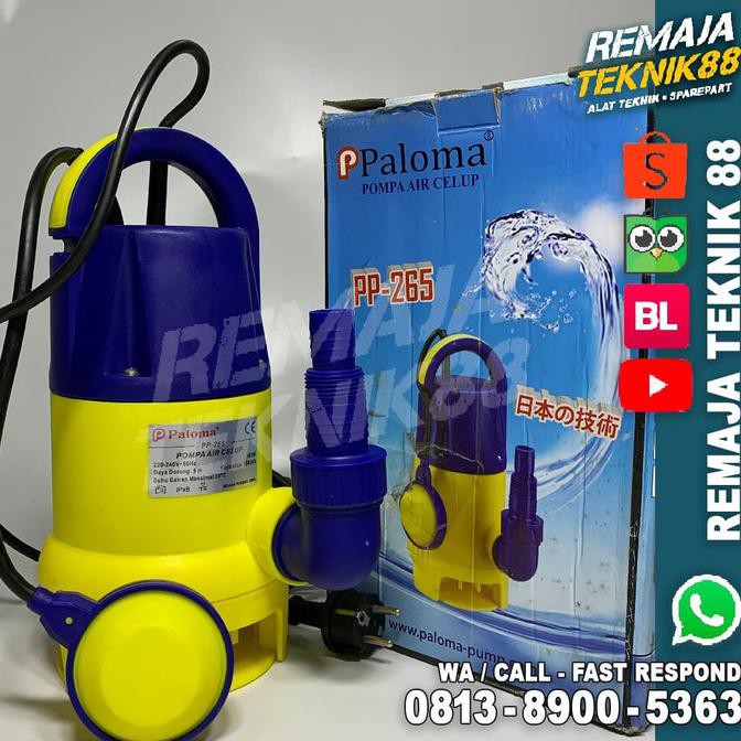 Pompa Celup Paloma Pp-265 Otomatis Untuk Air Kotor & Bersih Variasinata44