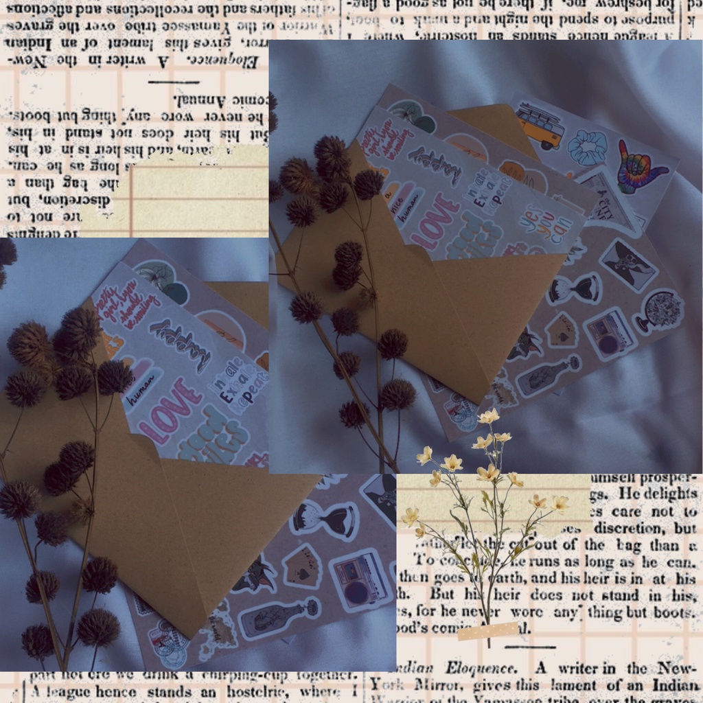 Scrapbook Jurnal Vintage Stickers 3 stiker scrapbook jurnal vintage aesthetic sticker-2